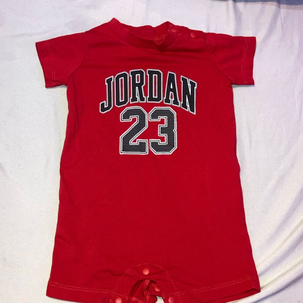 Jordan Red Baby Onesie